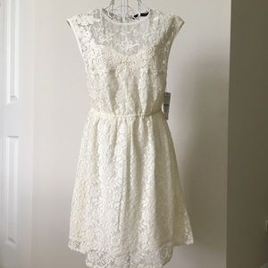 Zara Trafaluc ivory lace dress